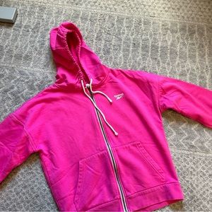 Reebok Hot Pink Zip up Sweatshirt